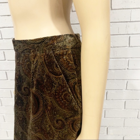 Michelle Stuart Vintage Brown‎ Paisley Midi Skirt - Picture 8 of 16